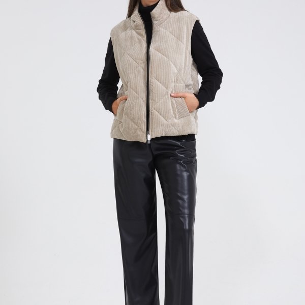 Bodywarmer in ribfluweel