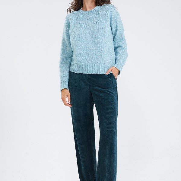 Pull met fantasie bloemen