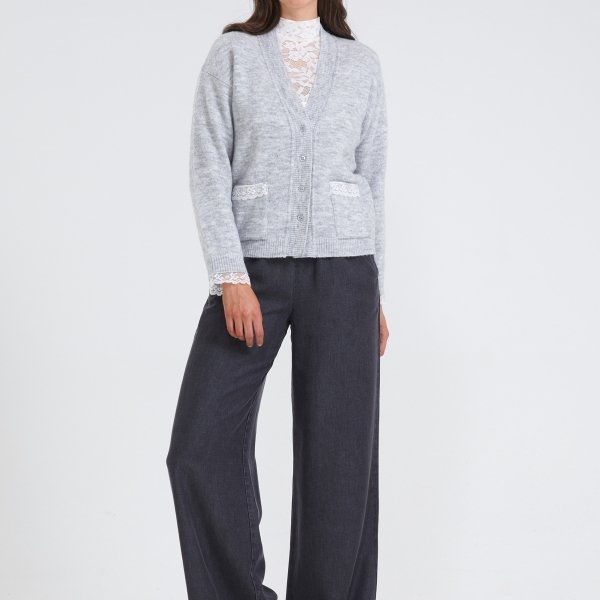 Cardigan met kanten details